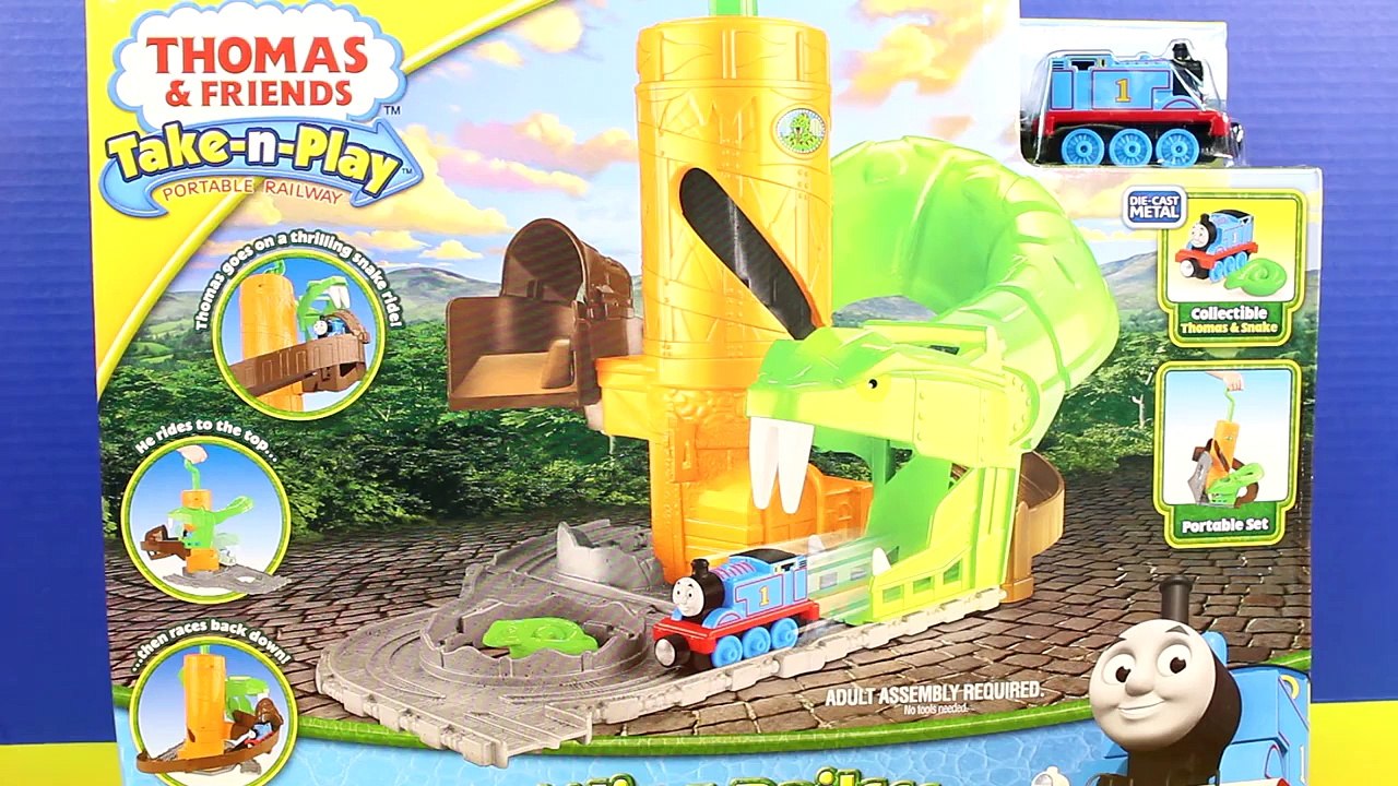 Thomas & Friends Take N Play Train Eaten By Snake Disney Cars Lightning McQueen Mater Save