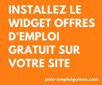 Pôle emploi Guinée installez le Widget Offres d'emploi gratuit sur votre site