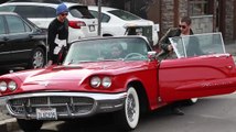 Joe Jonas and Wilmer Valderrama Out to Lunch in Vintage Classic Car