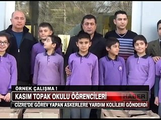 Kasım Topak Ortaokulu Öğrencilerinden Cizre ve Şırnaktaki Askerlerimize hediye