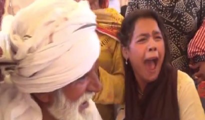 Old Man Gone Crazy With a Girl in Wedding Party