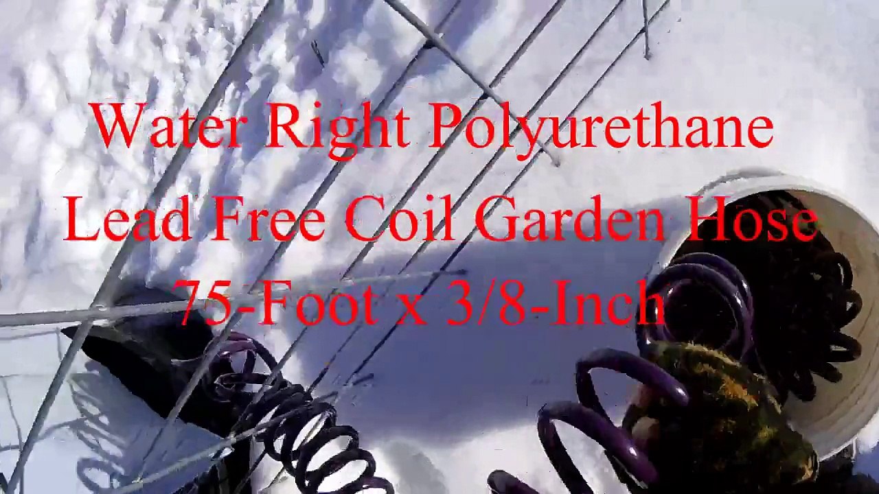 Water Right 75-Foot Coil Garden Hose fits in a 5 gallon bucket.