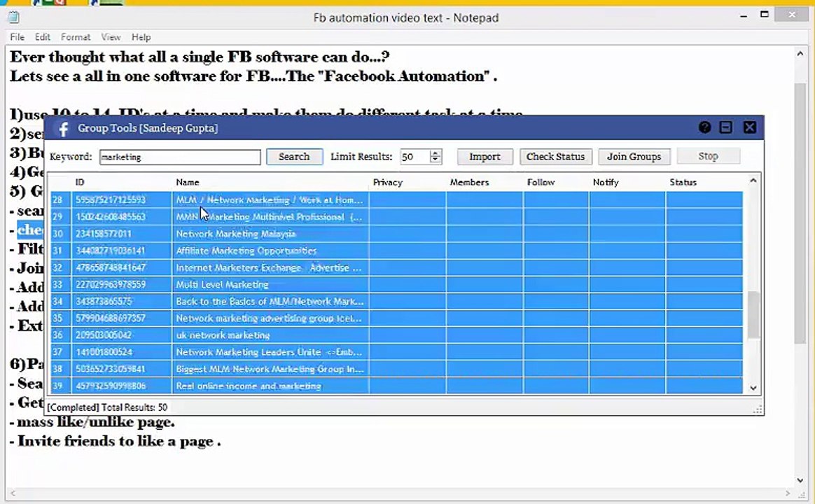 fb  automation - Video Dailymotion
