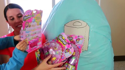 Huge Surprise Egg SHOPKINS Sparkle Ultra Rare Barbie Playground Park Surprise Video 2 Pack