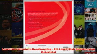 Level I Certificate in Bookkeeping  Kit Level I Icb Bookkeeping Materials
