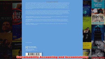 Sustainability Accounting and Accountability