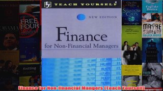 Finance for Nonfinancial Mangers Teach Yourself