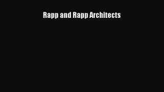 PDF Download Rapp and Rapp Architects PDF Online