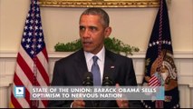State of the Union: Barack Obama sells optimism to nervous nation