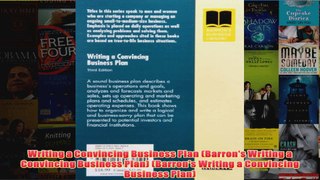 Writing a Convincing Business Plan Barrons Writing a Convincing Business Plan Barrons