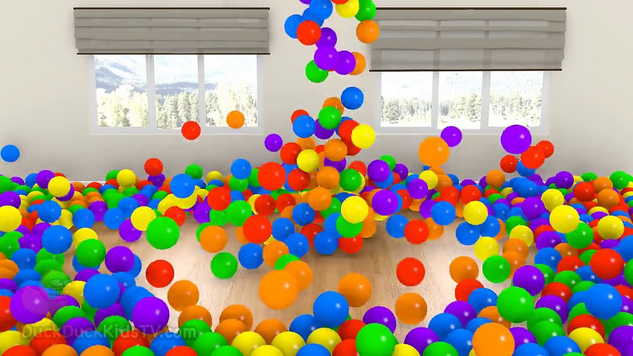 NEW Crazy Ball Pit Show 3D for Kids to Learn Colors with Giant Surprise Eggs Balls [DuckDu
