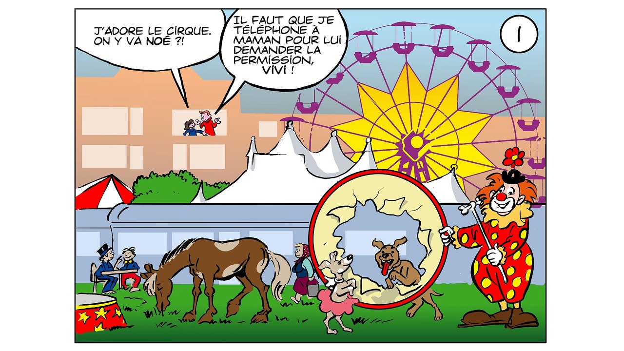 Exemple de page projet bande dessinée "L'air en bulles"