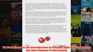 No Fear Finance An Introduction to Finance and Investment for the NonFinance