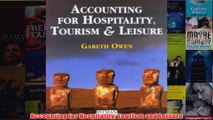 Accounting for Hospitality Tourism and Leisure
