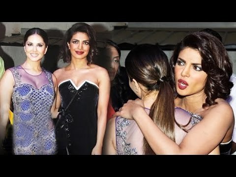 OMG ! Priyanka Chopra HUGS Sunny Leone