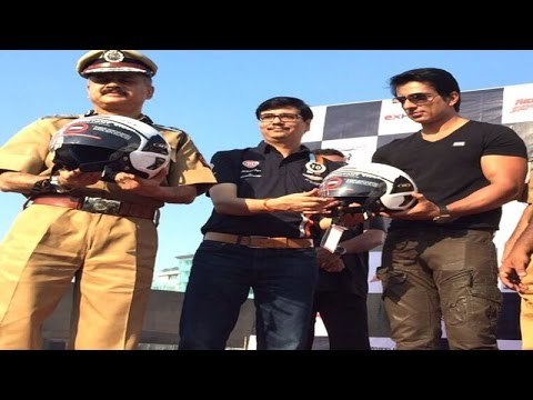 Helmet Awareness Campaign Ride For Safety Flag Off By Sonu Sood