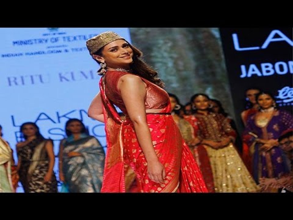 Aditi Rao Hydari showstops for Ritu Kumar