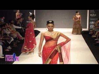 Models walks in RED Hot Saree