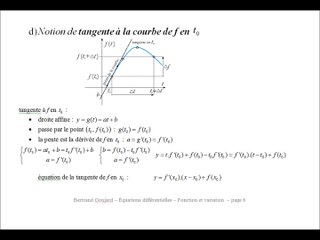 Équations différentielles A : A) Fonction et variation