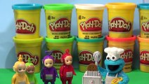 Play Doh Teletubbies and The Cookie Monster Chef , he makes them Tubby Toast from Play Doh