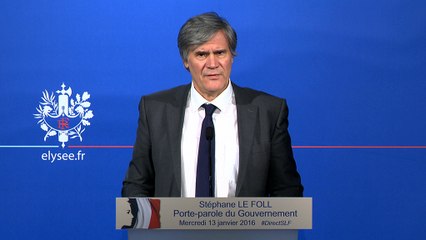 Point de presse de Stéphane Le Foll, le 13 janvier 2016
