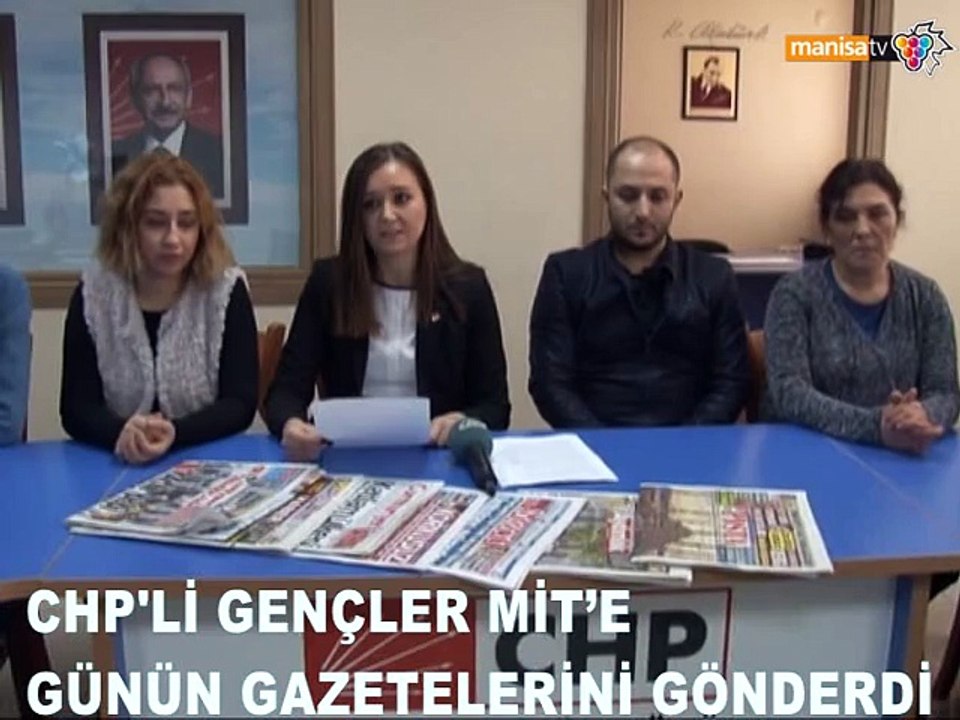 CHP'Lİ GENÇLER MİT’E GÜNÜN GAZETELERİNİ GÖNDERDİ