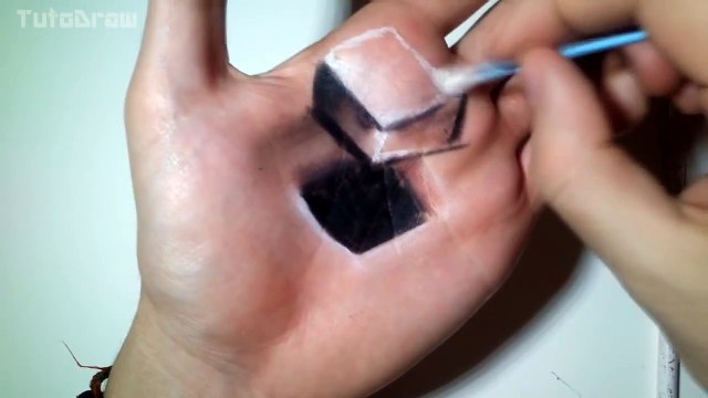 Drawing a 3D Heart Hole - Anamorphic Illusion | Trick Art