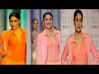 Deep V Neck Cleavage Show by Kareena Kapoor at LFW
