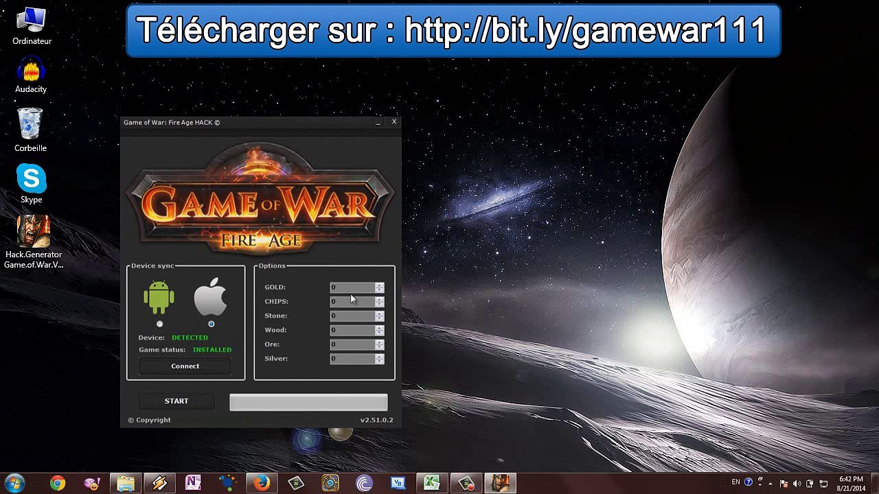 Or Game Of War - Triche Game Of War - Nourriture 100% gratuit et illimité GoW