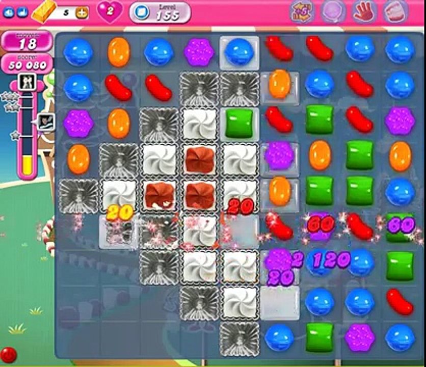 Candy Crush Saga Gameplay Level 155