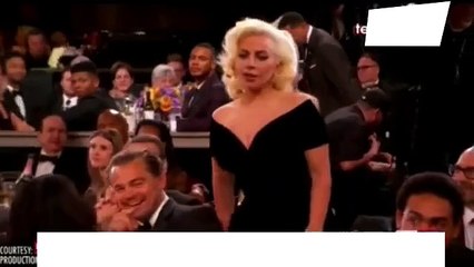 Leonardo DiCaprio 's funny reaction to Lady Gaga