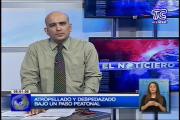 Atropellado y despedazado bajo un paso peatonal en la vía perimetral