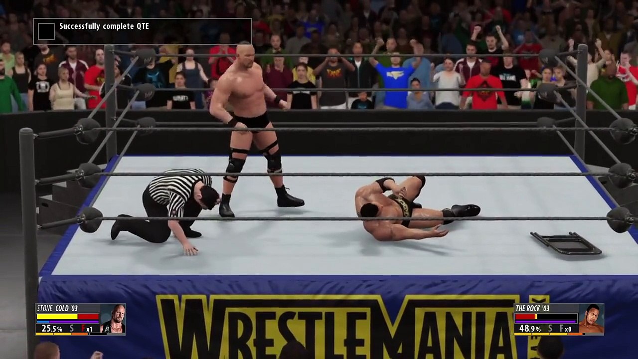 Stone Cold vs. The Rock (WrestleMania X Seven): WWE 2K16 2K Showcase walkthrough Part 22