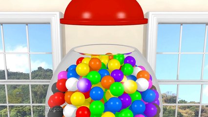 NEW Gumball Machine 3D for Children to Learn Colors Kids Balls Surprise Learning [DuckDuck