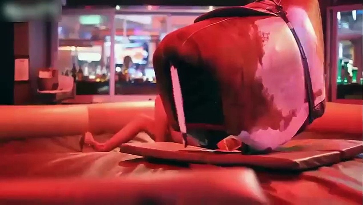 a girl miniSkirt riding Bull - Part 1