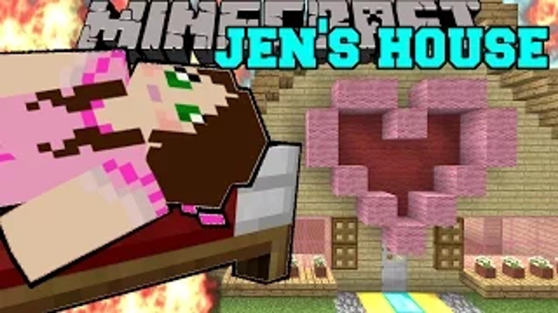 ⁣PopularMMOs Minecraft: BURNING GAMINGWITHJEN'S HOUSE PAT AND JEN Mini-Game POPULARMMOS