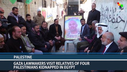 Gaza Lawmakers Visit Relatives of Four Palestinians Kidnapped In Egypt