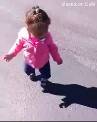 Funny Baby Scared of His Shadow hahaha