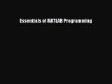 [PDF Download] Essentials of MATLAB Programming [PDF] Online