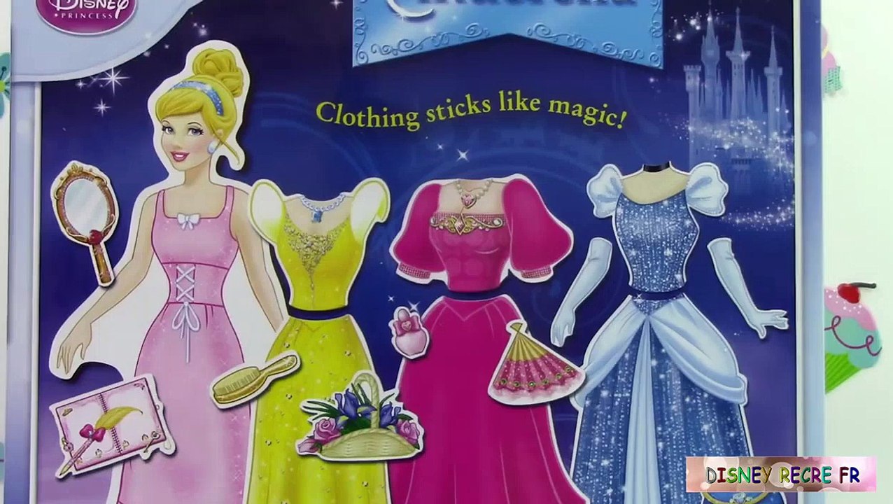 Cendrillon Poupée magnétique en bois à habiller Garde robe de Princesse Reine des Neiges