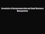 Essentials of Entrepreneurship and Small Business Management [Read] Online