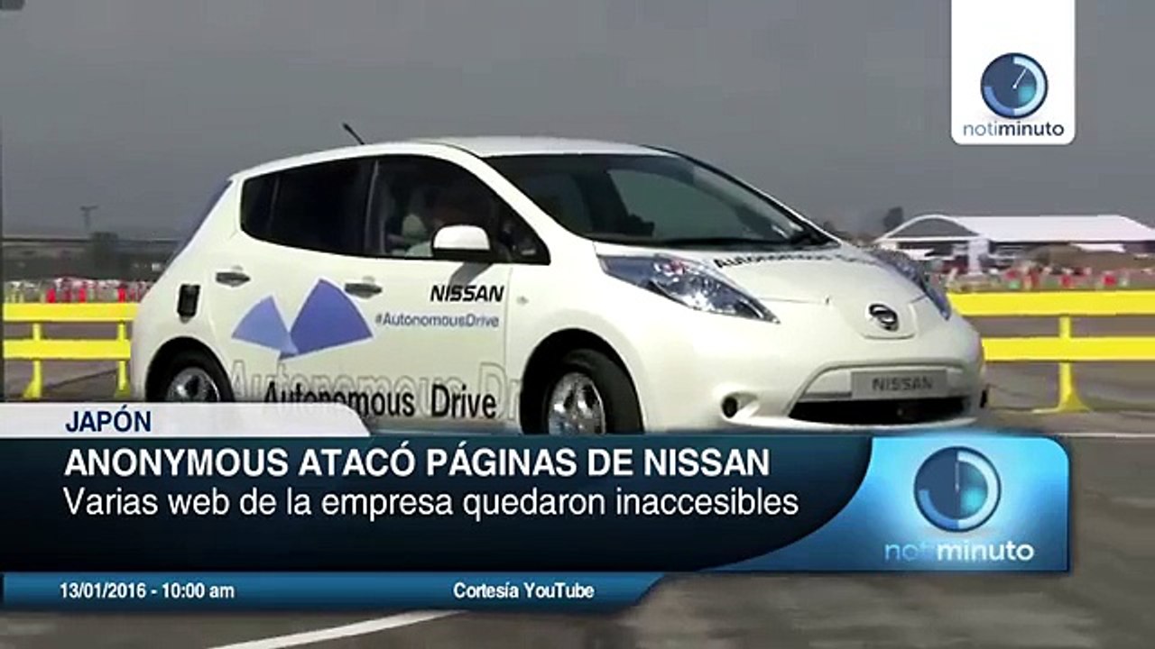 Anonymous atacó los sistemas y páginas web de Nissan