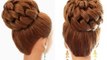 Wedding prom hairstyle for long hair. Updo tutorial