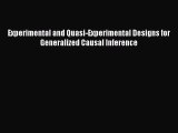 [PDF Download] Experimental and Quasi-Experimental Designs for Generalized Causal Inference