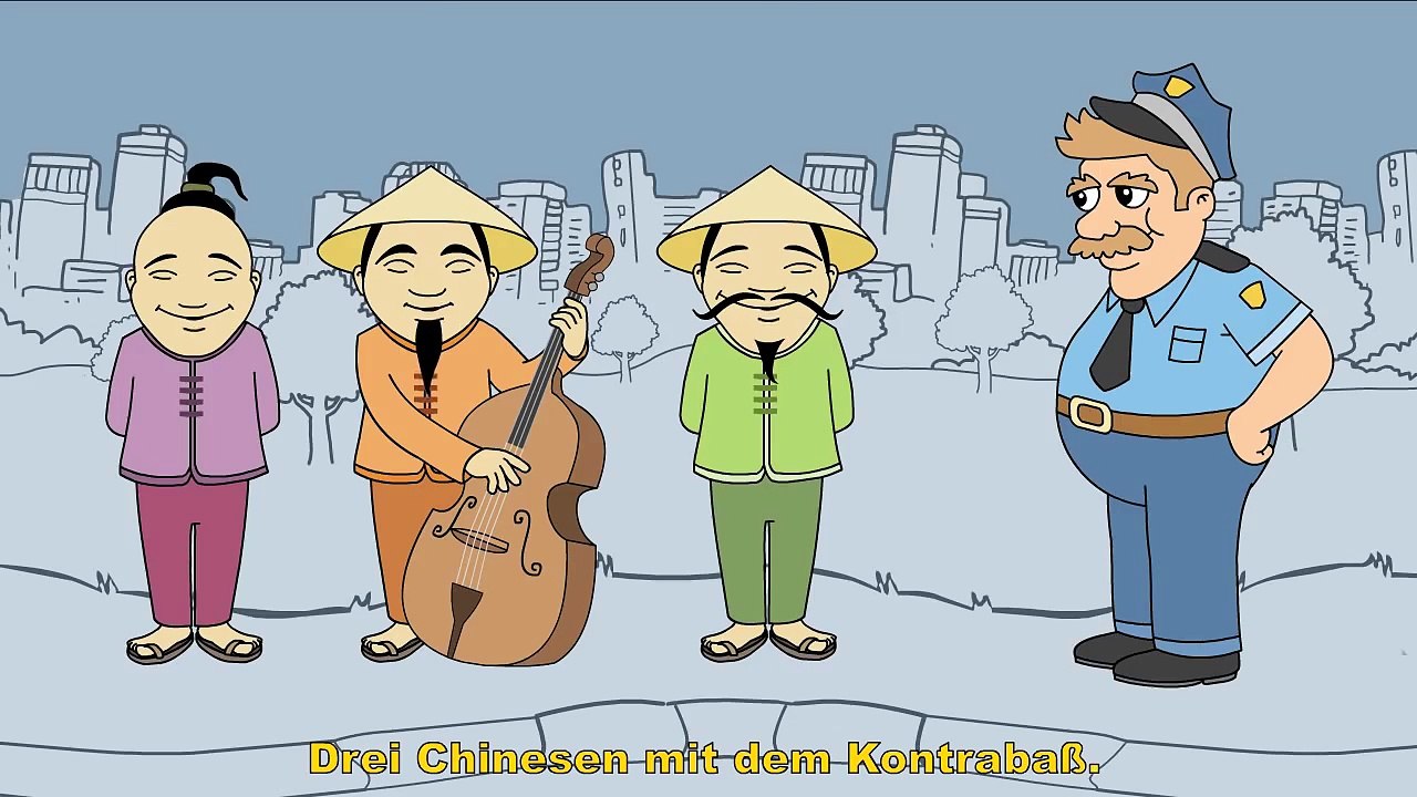 Drei Chinesen mit dem Kontrabass Kinderlieder zum Mitsingen Sing Kinderlieder