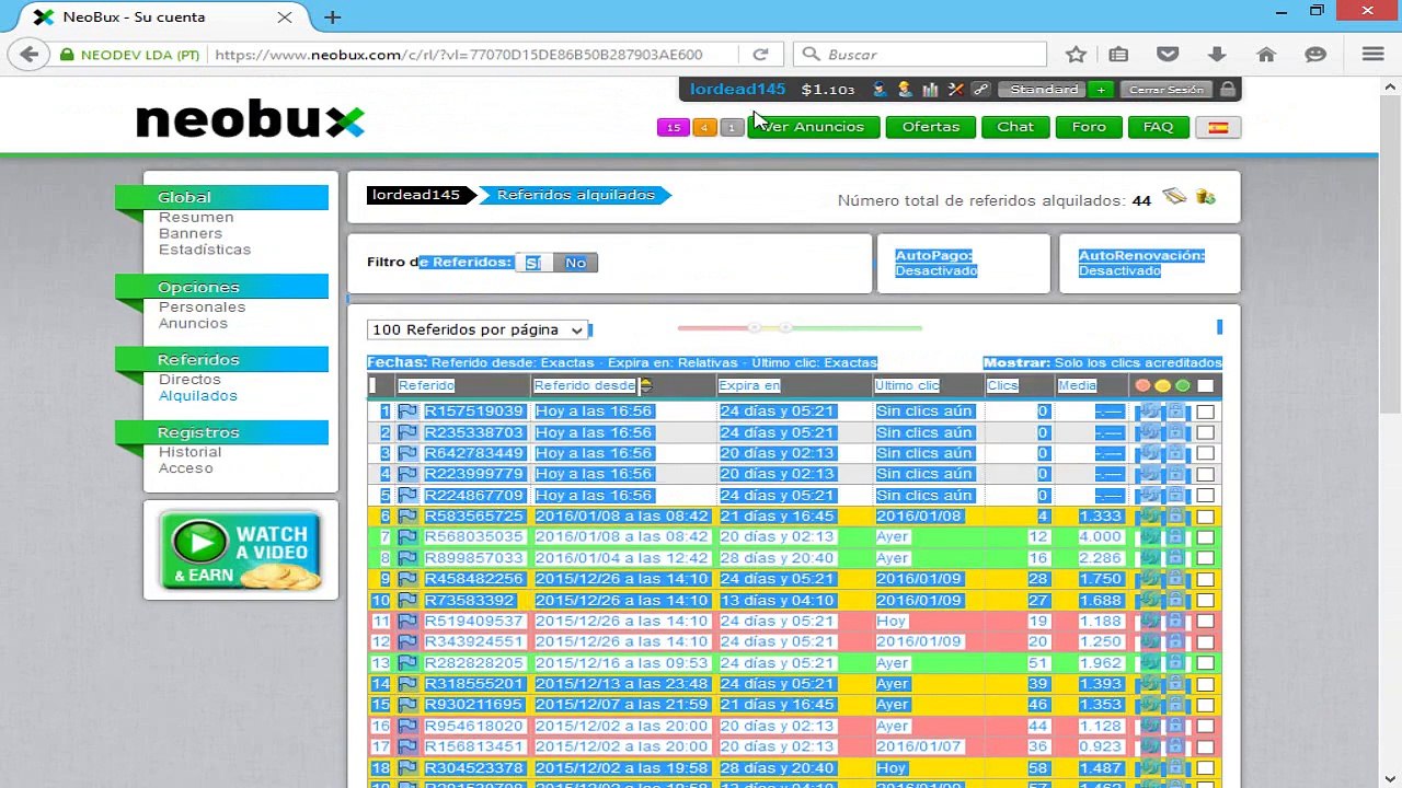 Ganar Dinero con Neobux 2016 / Gana Dinero para Paypal