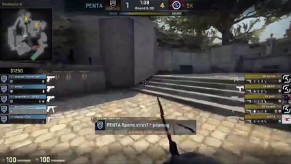 PENTA Insane 3-Man Boost On Overpass - PENTA vs SK 18.08.15