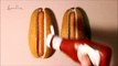 Essayez de faire la différence entre le vrai et le faux Hot Dog... dessin ultra réaliste