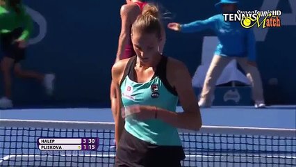 Simona Halep vs Karolina Pliskova  SYDNEY 2016 Highlights