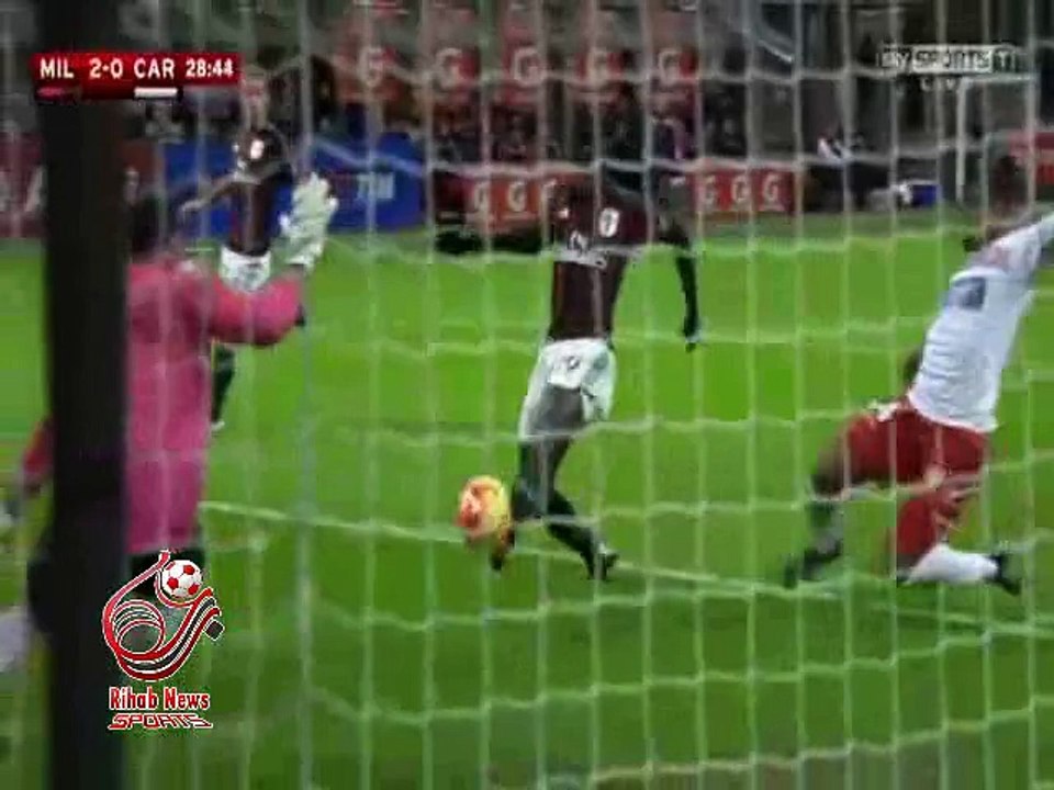 اهداف مباراة ( ميلان 2-1 كاربي ) كأس ايطاليا